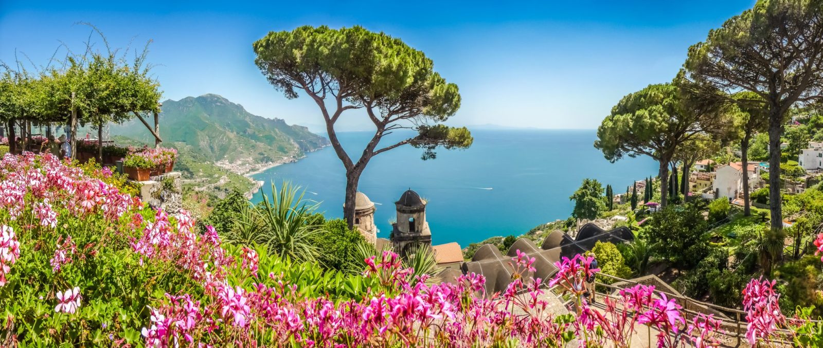 Scenic,Picture-postcard,View,Of,Famous,Amalfi,Coast,With,Gulf,Of