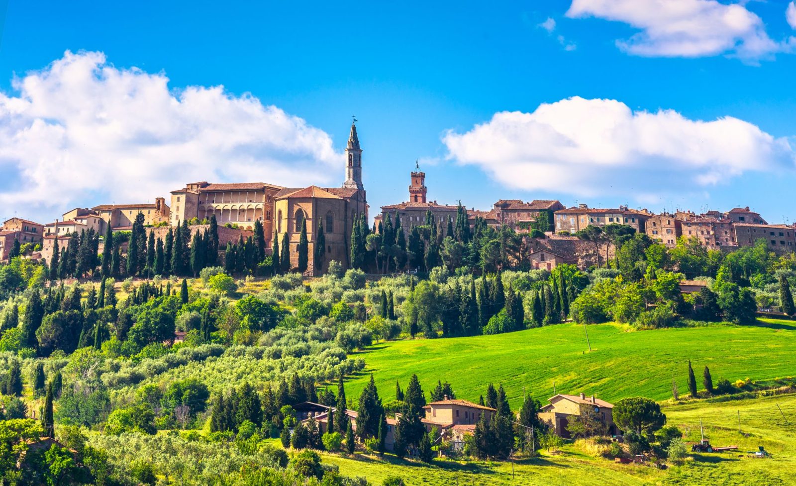 Tuscany,,Pienza,Italian,Medieval,Village.,Siena,,Italy.