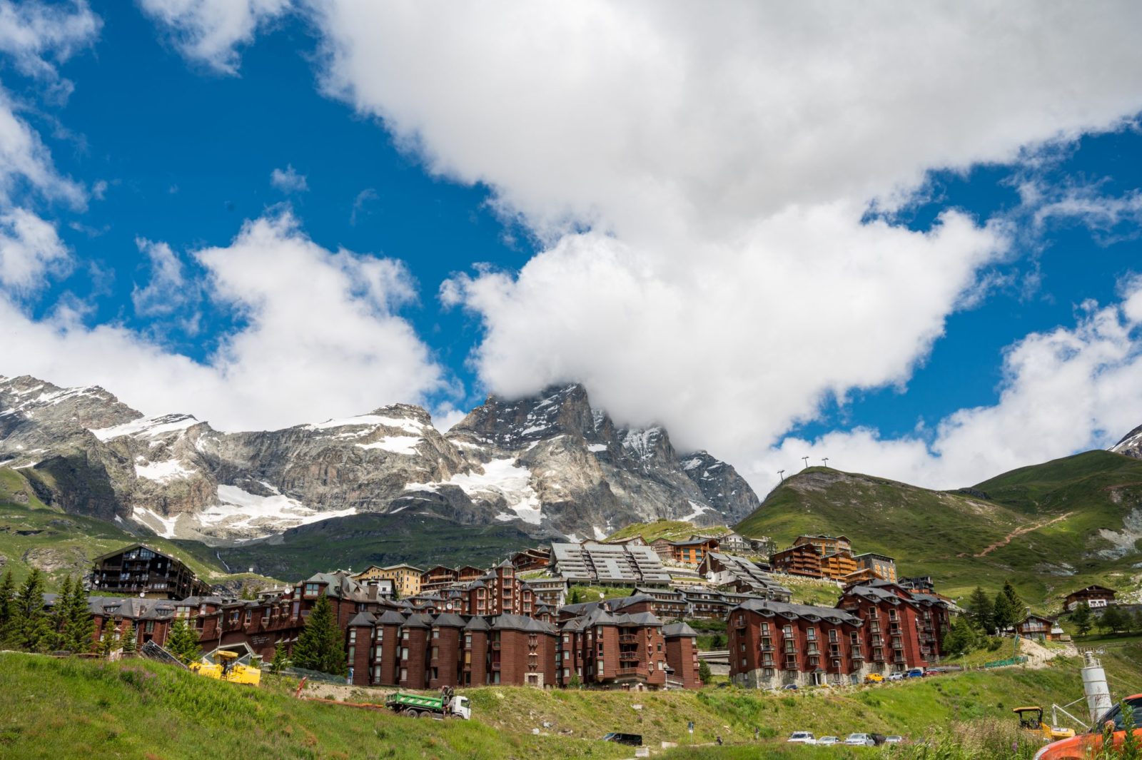 Cervinia,,Italy,-,July,12,,2020:,Picturesque,Mountain,Town,Of