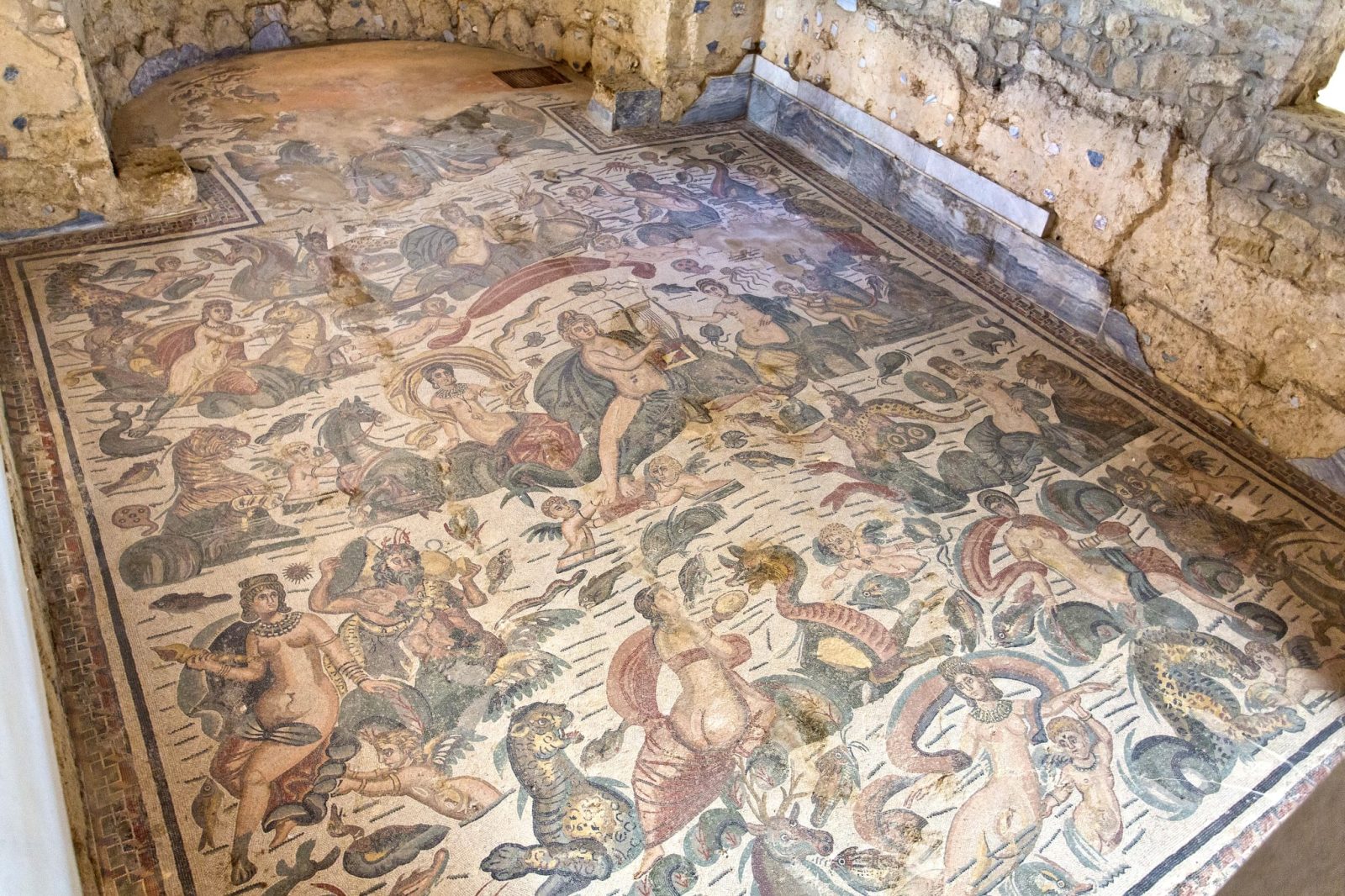 Piazza,Armerina,,Sicily,,September,29,,2014:,Mosaics,In,Villa,Romana